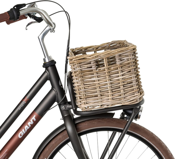 Fastrider Zeno Fahrradkorb Vorne Rattan, Fahrrad Korb für Vorne für Einkaufs- oder Büchertasche, Rat