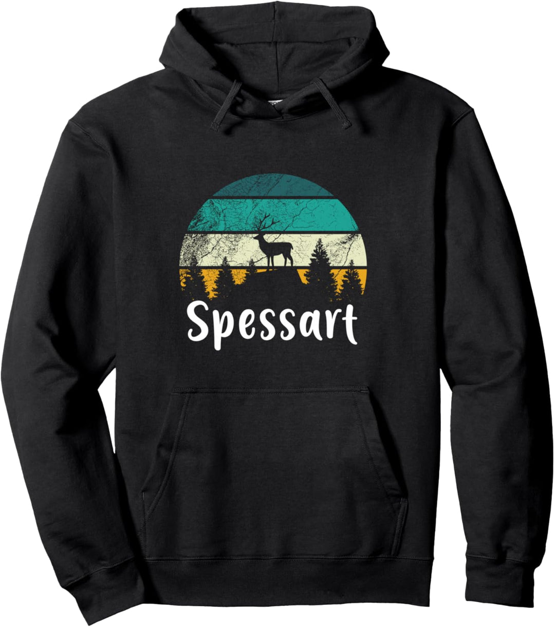 Spessart Heimat Wald Wandern Urlaub Hirsch Spessart Pullover Hoodie