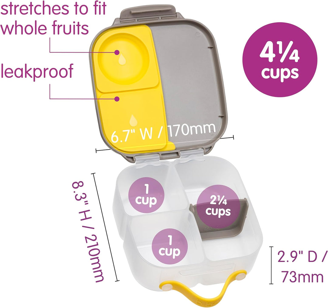 b.box Batman Mini Brotdose | Bento-Box mit 3 Fächern (2 auslaufsicher) | Ideal für Kleinkinder, Kind
