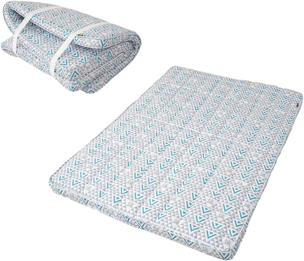 EMOOR Japanische Gepolsterte Futon Matratze Machi 140 x 202 cm Triangle-Grau (Shinsengumi Makoto), U