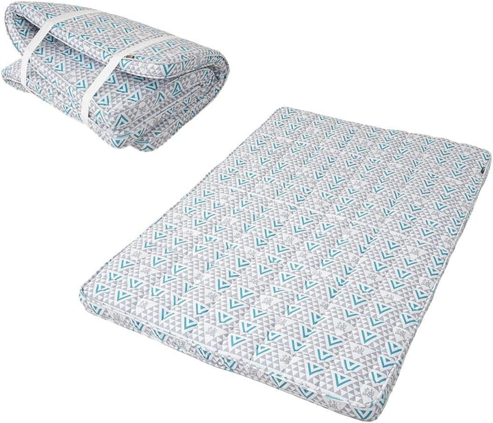 EMOOR Japanische Gepolsterte Futon Matratze Machi 140 x 202 cm Triangle-Grau (Shinsengumi Makoto), U