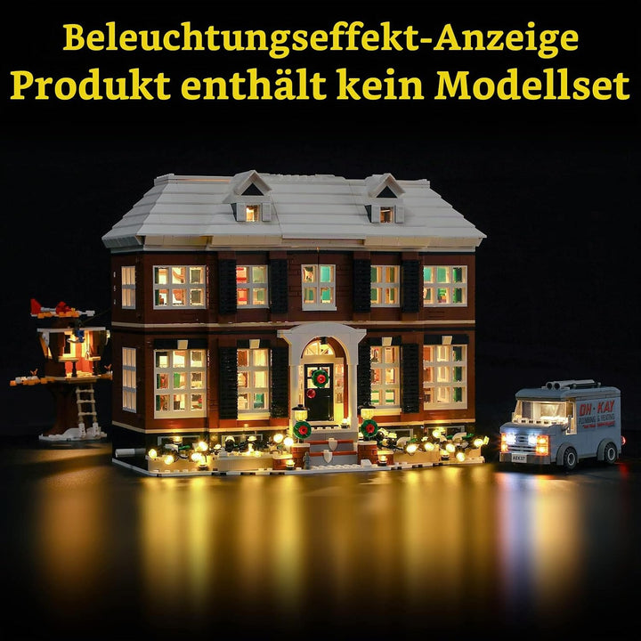 GEAMENT LED Licht-Set Kompatibel mit Lego Ideas Home Alone Exklusives Bauset - Beleuchtungsset für I