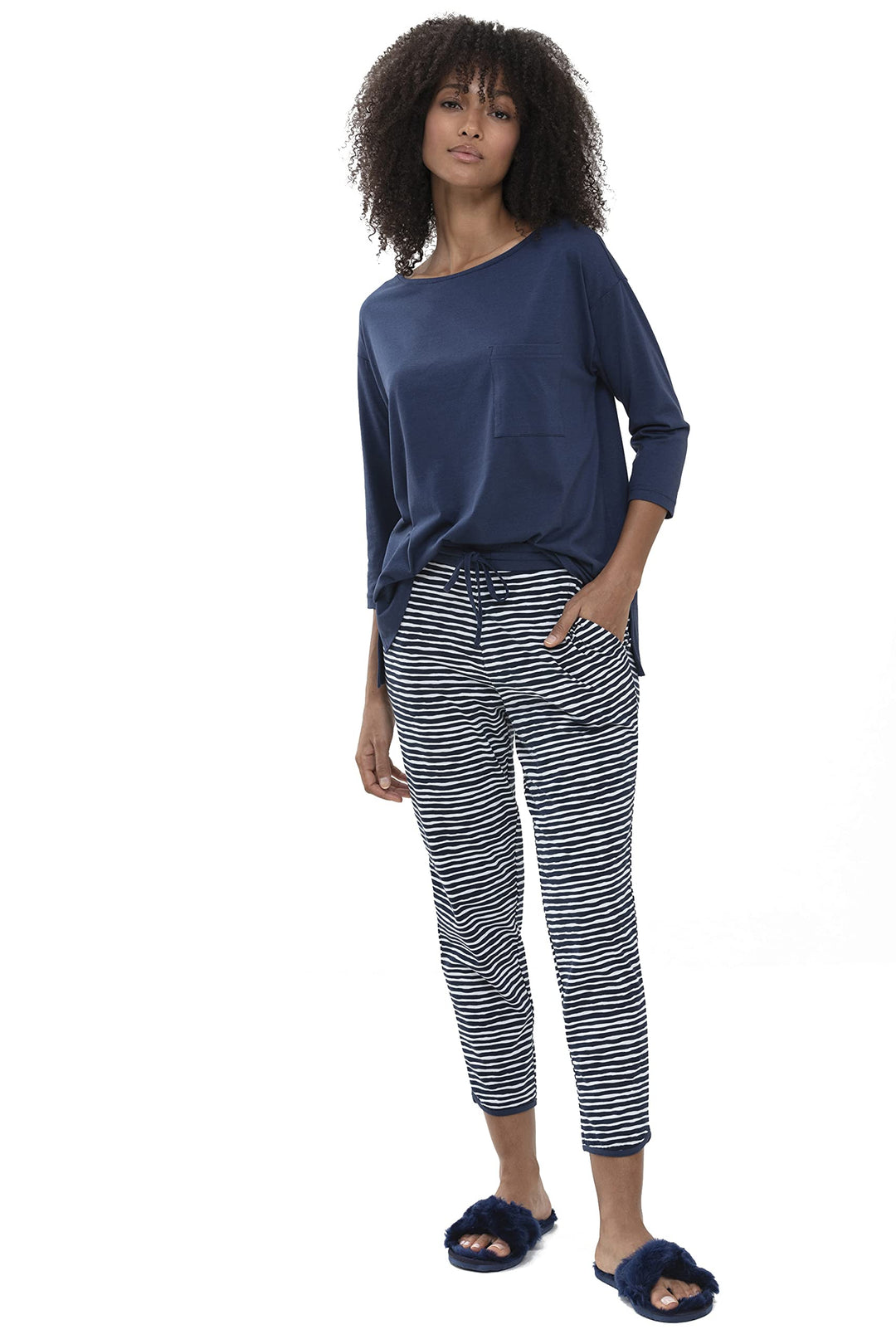 Mey Damen Shirt - Oberteil mit 3/4-Ärmeln - Night2Day Serie Liah - 16110 S New Blue, S New Blue
