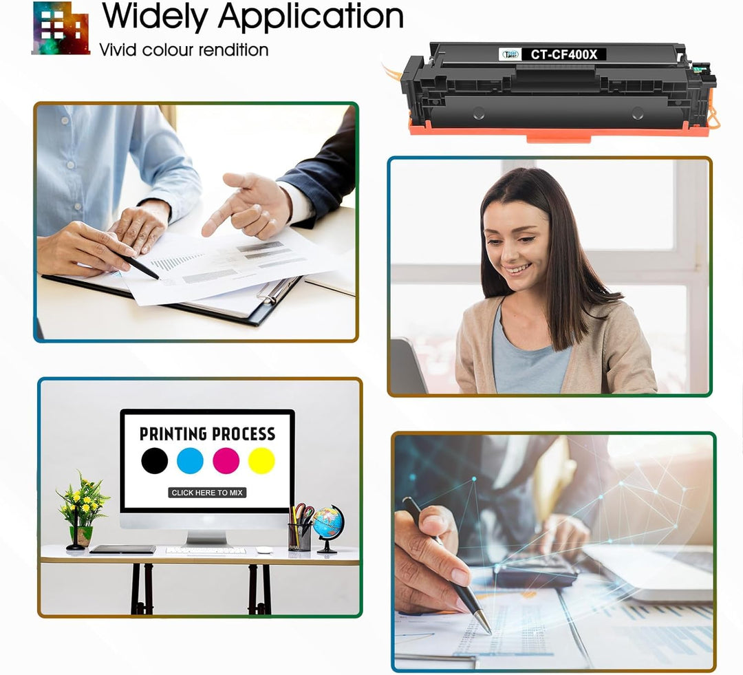 Cool Toner Kompatibel für HP 201X 201A M277dw Color Laserjet Pro MFP CF400X CF400A CF401X CF402X CF4