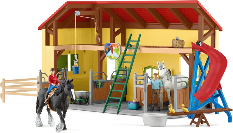 schleich 42485 Pferdestall, für Kinder ab 3+ Jahren, FARM WORLD - Spielset neue Verpackung