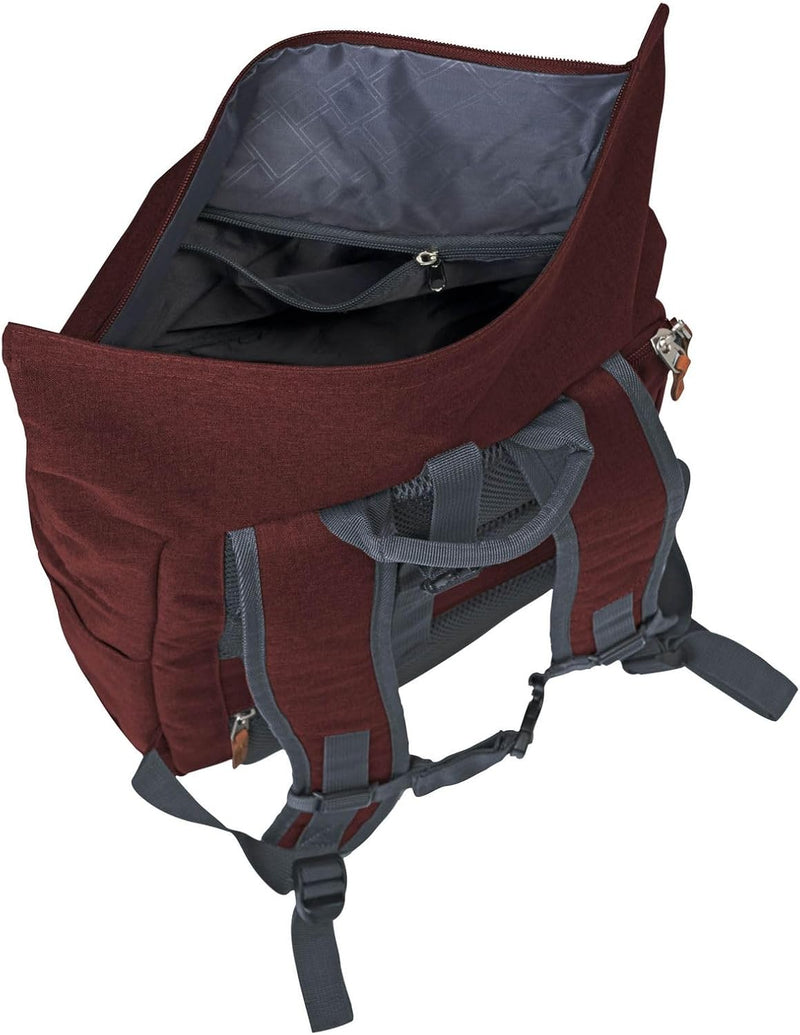 travelite Handgepäck Rucksack mit Laptop Fach 15,6 Zoll, Gepäck Serie BASICS Daypack Rollup: Praktis