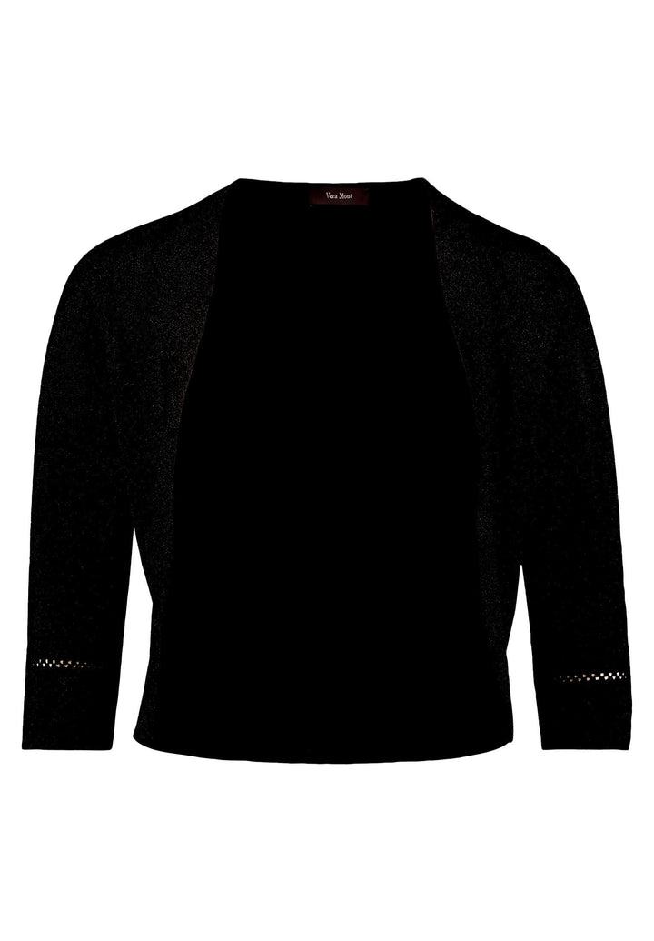 Vera Mont Damen Strickbolero ohne Verschluss XS Schwarz, XS Schwarz