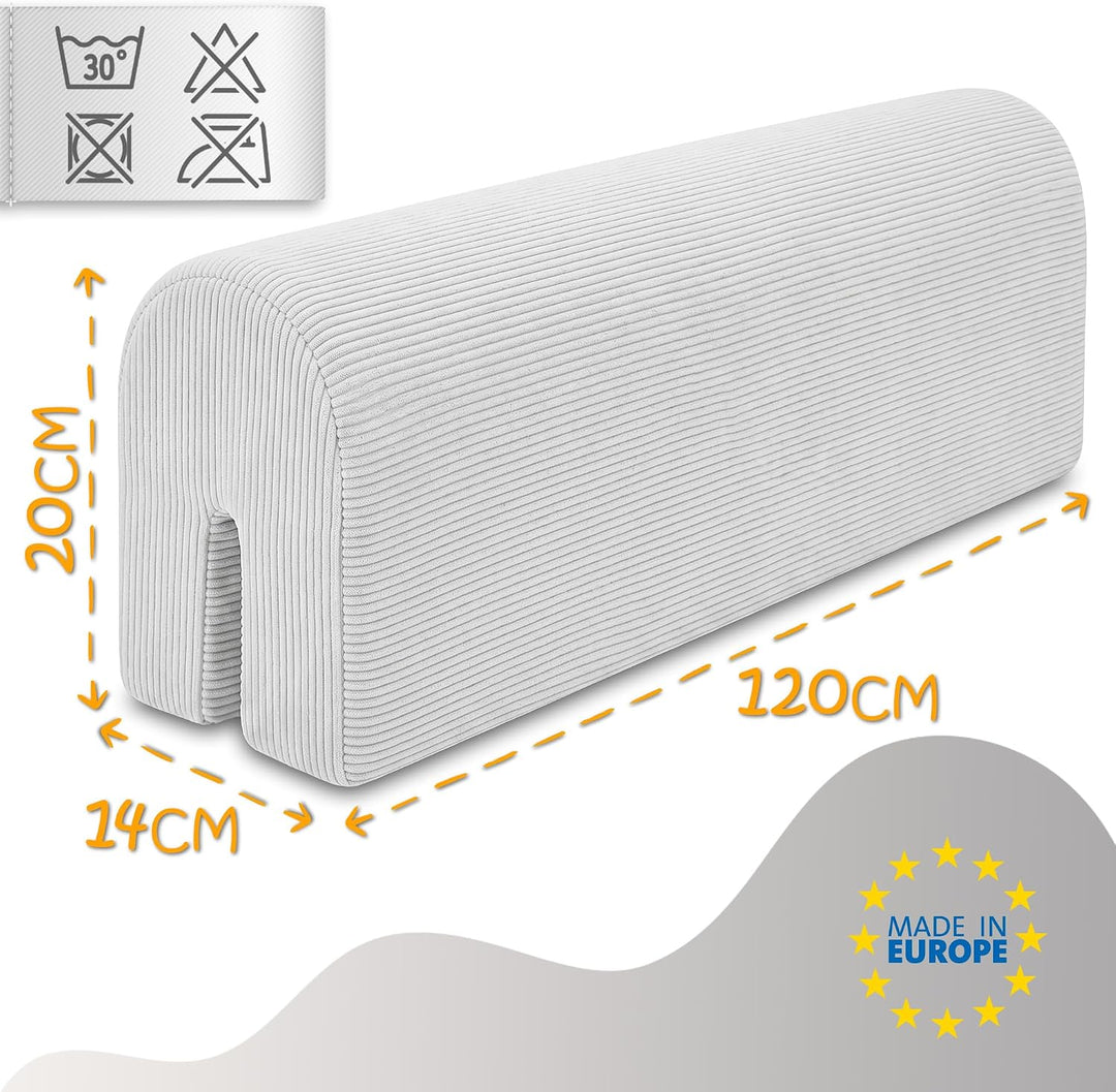 Bezug für Bettkantenschutz für Kinderbetten 120 cm - Schutz für Bettrahmen Baby Bett rausfallschutz