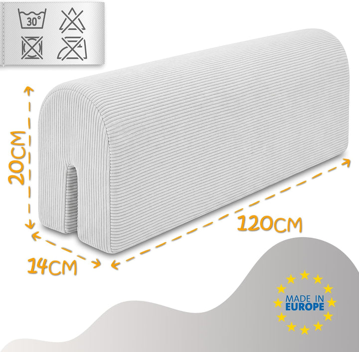Bezug für Bettkantenschutz für Kinderbetten 120 cm - Schutz für Bettrahmen Baby Bett rausfallschutz