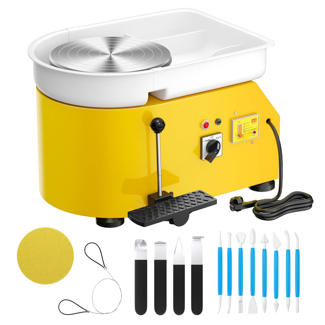 VAYOTOY Elektrische Töpferscheibe Maschine 25CM 350W Keramik Clay Maschine Professionelle Töpfersche