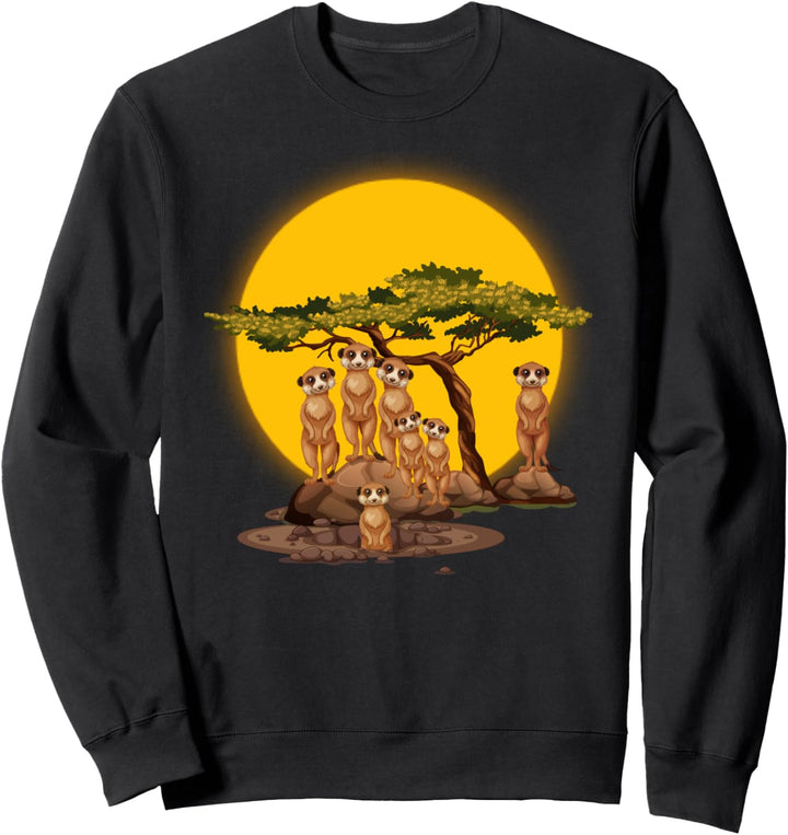 Erdmännchen Surikate Scharrtier Sonne Sweatshirt