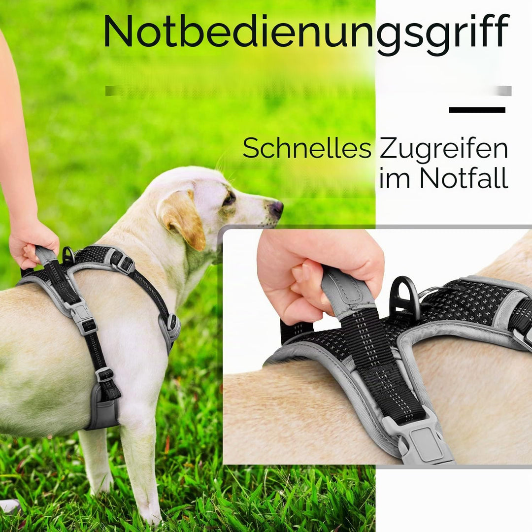 ThinkPet Anti Zug Hundegeschirr, Hundegeschirr mit Griff Leicht zu Kontrollierendem Hundegeschirr Ve