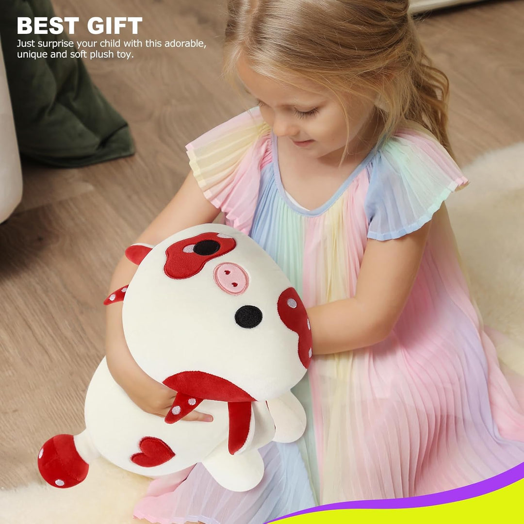 shownicer Plüschtier Pilz Kuh Kuscheltier Stofftier Kawaii Kuh Plüsch Kissen Spielzeug Milchkuh Pilz