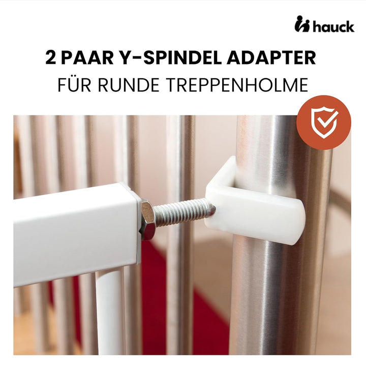 Hauck Y Spindel zur Befestigung von Kindergitter and Treppengeländern, 11 cm Gewindelänge / 10 cm Du