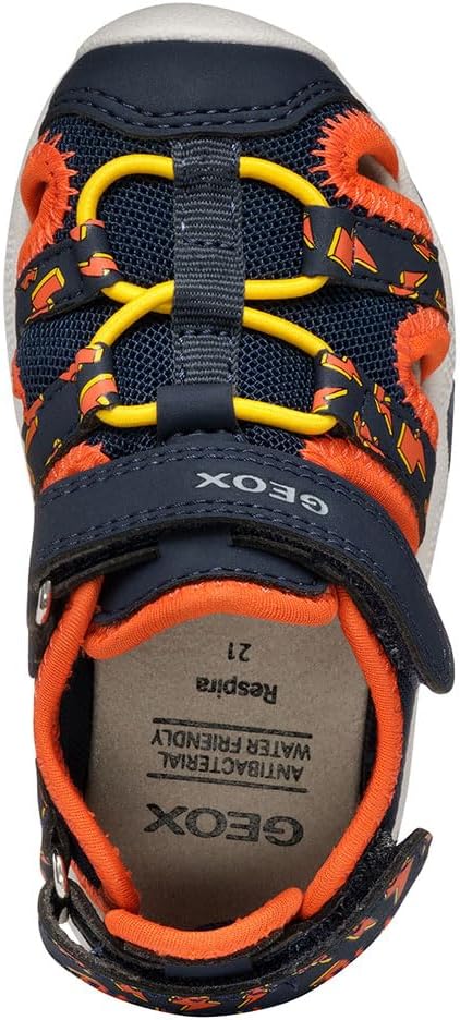 Geox Baby-Jungen Multy Boy B Sandalen, Navy Orange
