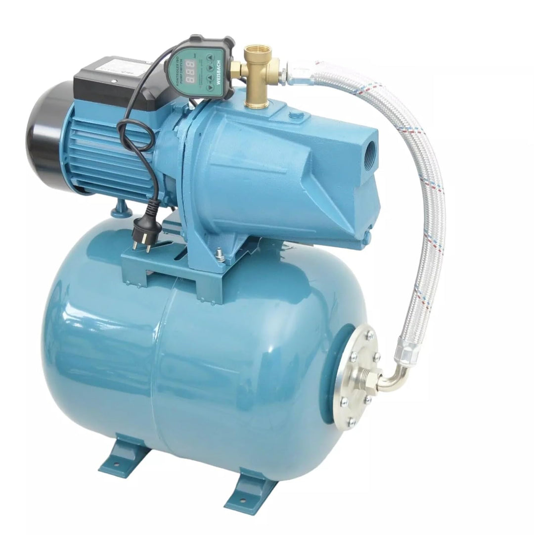 Hauswasserwerk 1500 W 4800L inkl 24 50 80 oder 100L Speicher Wasserpumpe Gartenpumpe (100 L), 100 L