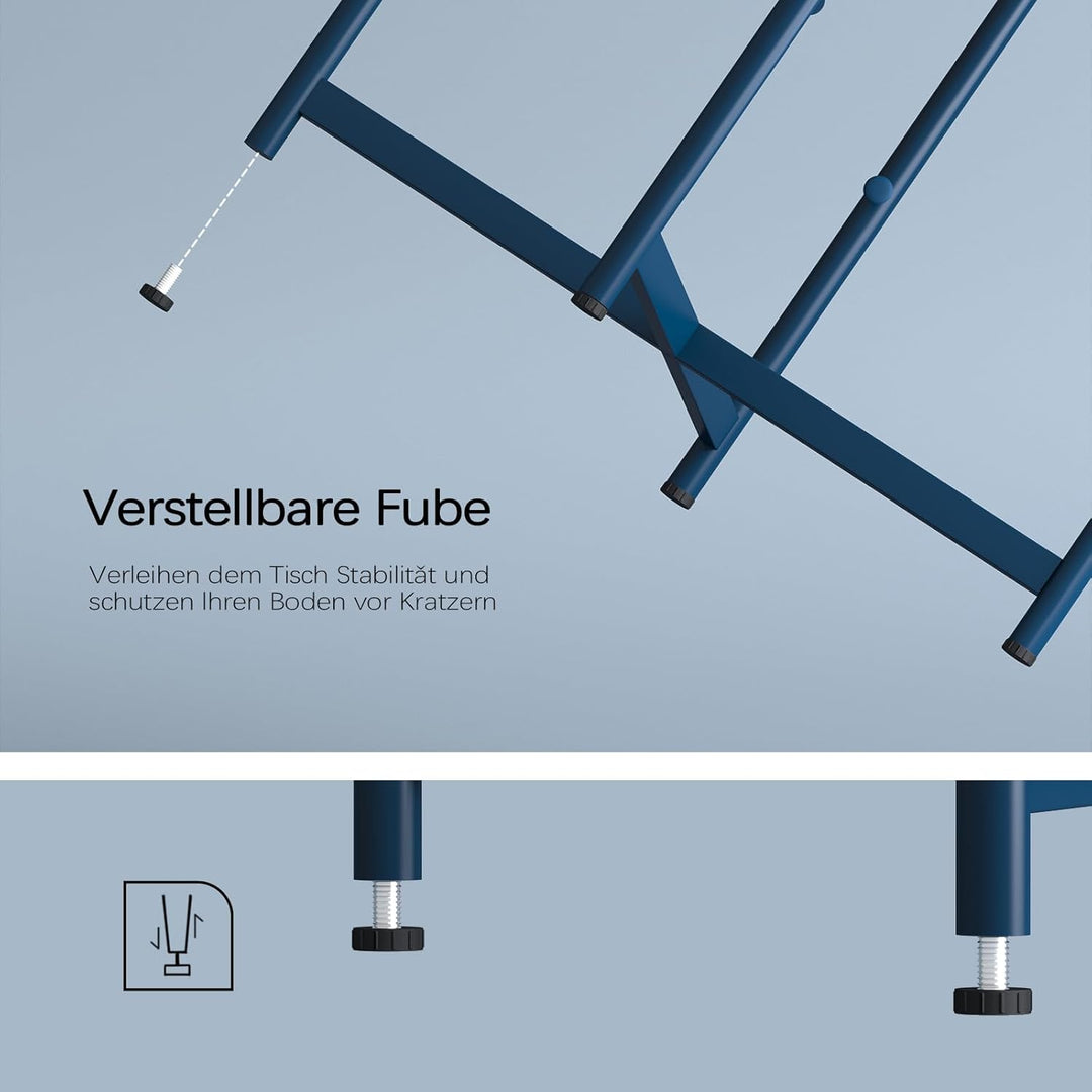Garden 4 you Beistelltisch Rund, Sofatisch 2 Ebenen, Metall Balkontisch, Kleiner Tisch, Couchtisch m