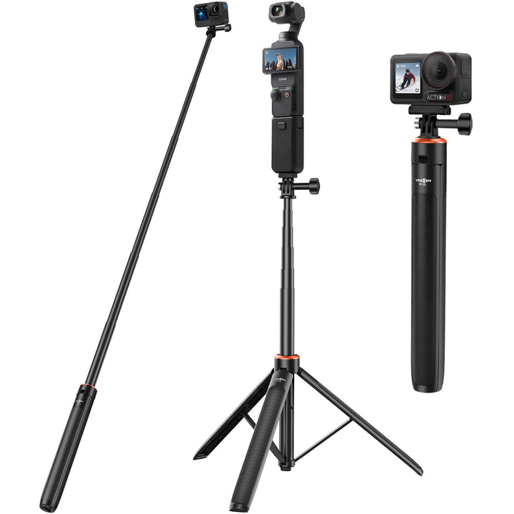 136cm Selfie Stick Stativ für DJI Osmo Pocket 3, GoPro Hero 13/12/11/10/9/Max, DJI Action 5 Pro/4, A