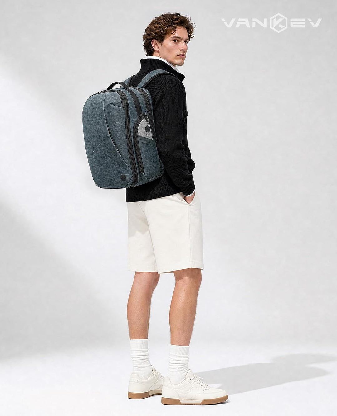 VANKEV Erweiterbarer Reiserucksack Laptoptasche Handgepäck für EasyJet | 30L-38L, grosse Kapazität,