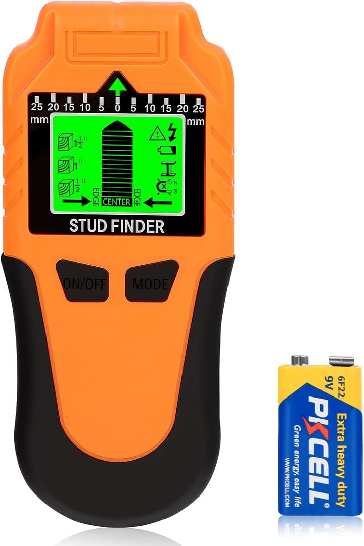 Leitungssucher 6-in-1 Wandscanner | Verbesserter Balkenfinder mit LCD-Display &amp; Signalton, Präziser