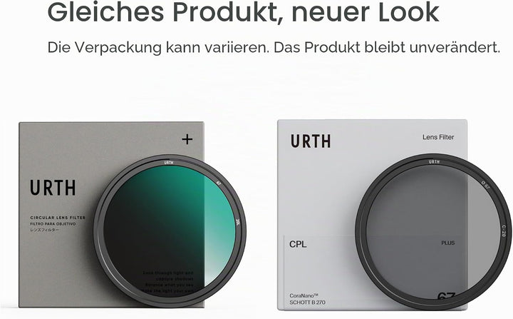 Urth 82 mm Polfilter (Polarisationsfilter) CPL Filter (Plus+) 82 mm Zum Einschrauben, 82 mm Zum Eins