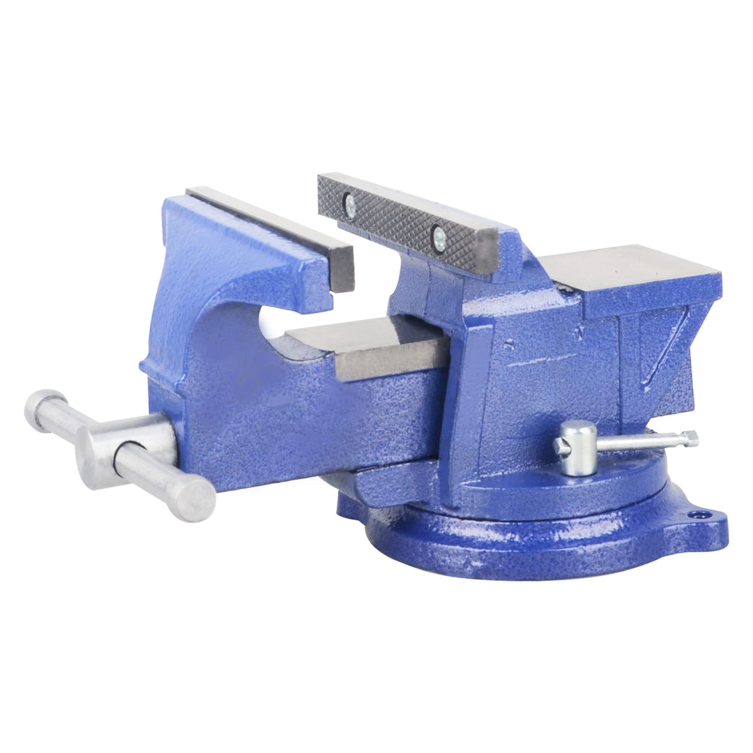 DAYUAN Schraubstock Drehbar 5'' Backenbreite Tischschraubstock mit Amboss 360° Drehbar Gusseisen Sch