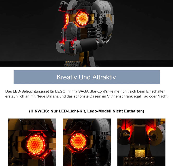 Led Licht Set für Lego 76251 Star-Lord's Helm Set (Kein Lego-Modell), Dekorations Led Beleuchtungs S