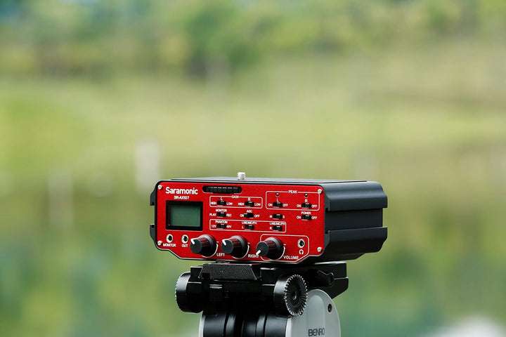 Saramonic SR-AX107 Zwei-Kanal-XLR-Audio-Adapter mit Vorverstärker, Phantomspeisung und Trenntransfor