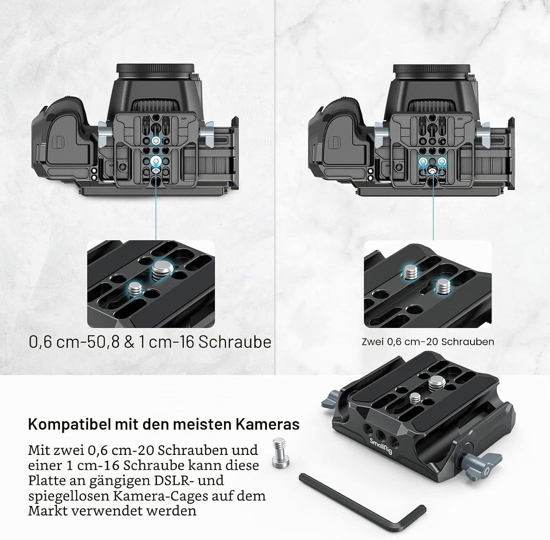 SMALLRIG Universal LWS Baseplate mit Dual 15mm Rod Clamp - 3357