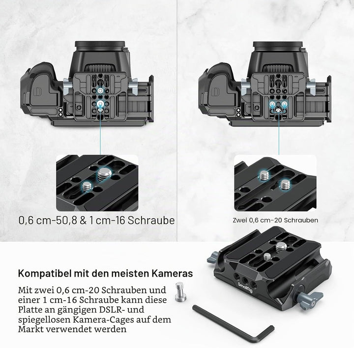 SMALLRIG Universal LWS Baseplate mit Dual 15mm Rod Clamp - 3357