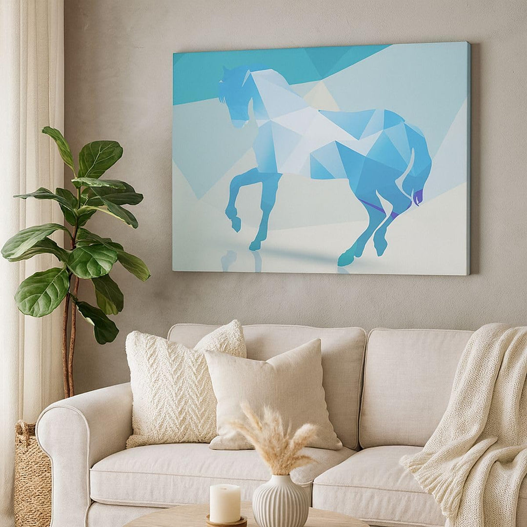 Bilder auf Leinwand Pferd Illustration modern Grafik Leinwandbild 70x50cm Wandbilder Dekoration Wohn