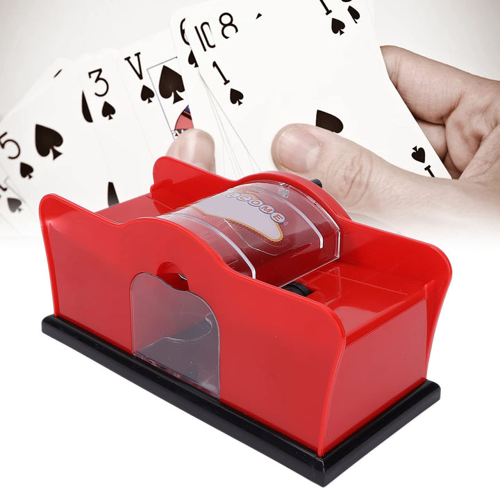 Ejoyous Kartenmischmaschine, Card Shuffler Manual Skip BO Kartenspiel kartenmischer für 1–2 Kartende