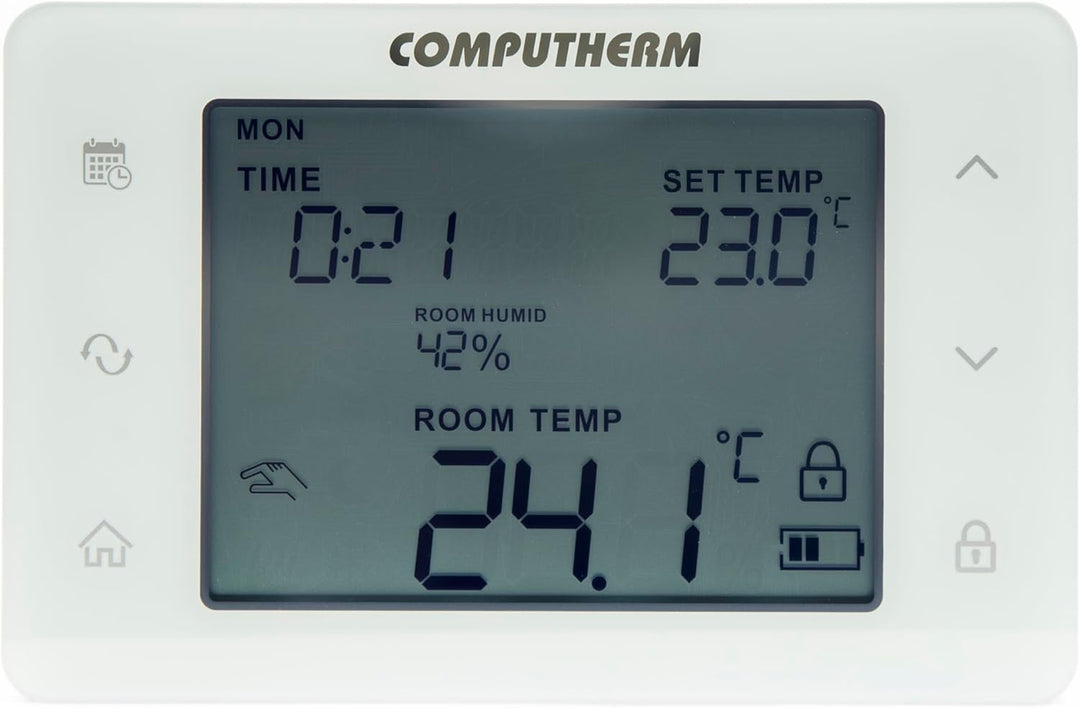 COMPUTHERM Q20 Programierbarer digitaler Raumthermostat mit Feuchtigkeitssensor