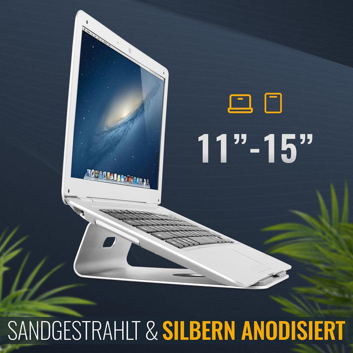 RICOO Laptop Ständer für MacBook MTS-01Aliminium Notebook 11-15 Zoll Kühlung / 11"/28cm - 15"/38cm Z
