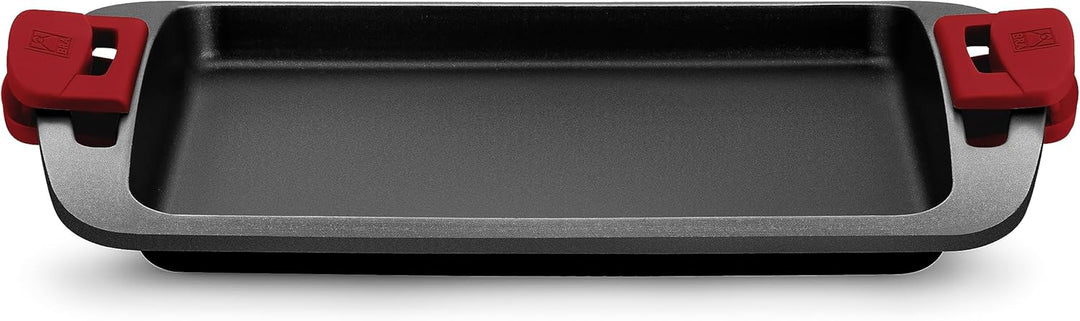 BRA Premiere | 40 cm glatter Grill, Aluminiumguss, dreilagig mit verstärkter Antihaftbeschichtung oh