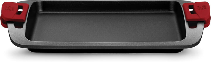 BRA Premiere | 40 cm glatter Grill, Aluminiumguss, dreilagig mit verstärkter Antihaftbeschichtung oh