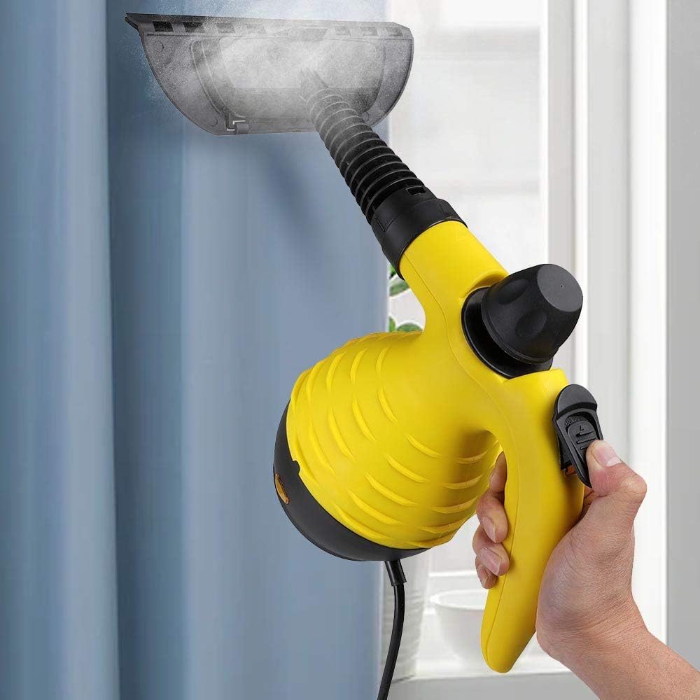 Bakaji Tragbarer Dampfreiniger, Leistung 1050 W, Druck 3,2 bar, 28 g/min, Tank 300 ml, schnelle Erwä