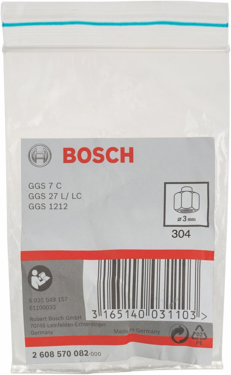 Bosch 1x Spannzange mit Spannmutter (Ø 3 mm, Zubehör für Geradschleifer), 3 mm