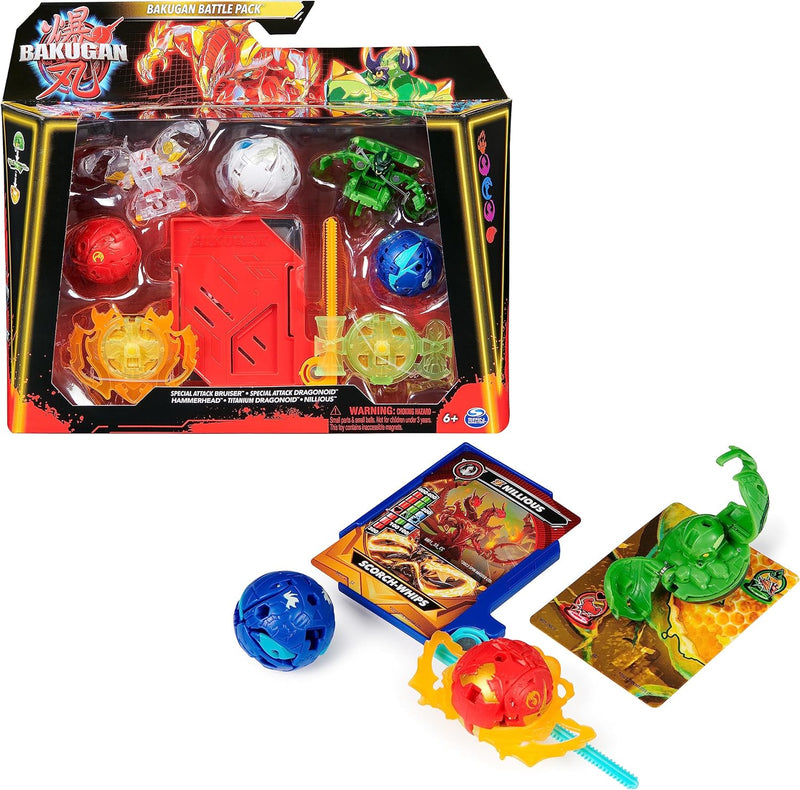 Bakugan 3.0 Battle Pack mit 5 Bällen, individuell zusammenstellbare Actionfiguren mit Charakterkarte