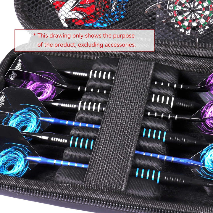 CyeeLife-dartpfeile Tasche für 6 Dartpfeile Softdarts und Steeldarts,Dart case Tragetasche Zubehör S