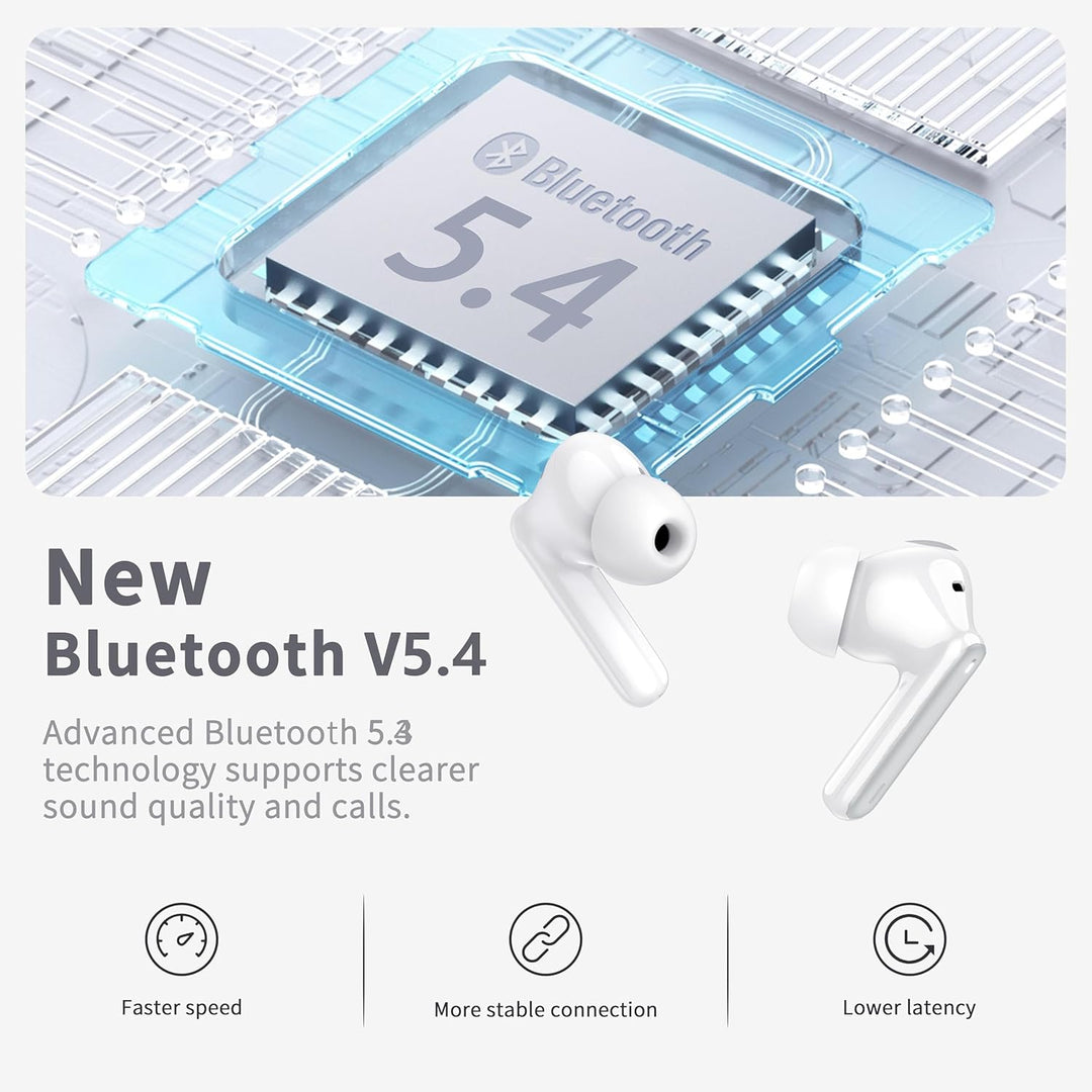 xinwld Bluetooth Kopfhörer, In Ear Kopfhörer Kabellos Bluetooth 5.4 mit 4 ENC Noise Cancelling Mics,