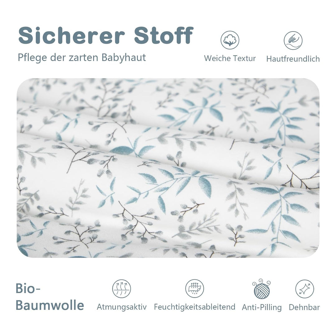MIKAFEN Schlafsack baby 3.5 Tog Baby Winter Schlafsack Kinder Schlafsaecke aus Bio Baumwolle Verschi