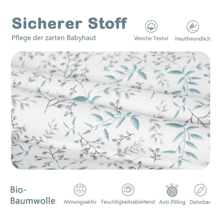 MIKAFEN Schlafsack baby 3.5 Tog Baby Winter Schlafsack Kinder Schlafsaecke aus Bio Baumwolle Verschi