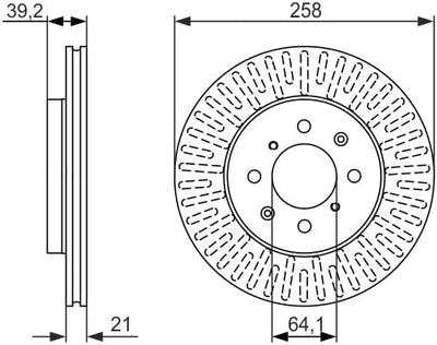 Bosch BD1437 Bremsscheiben - Vorderachse - ECE-R90 Zertifizierung - zwei Bremsscheiben pro Set