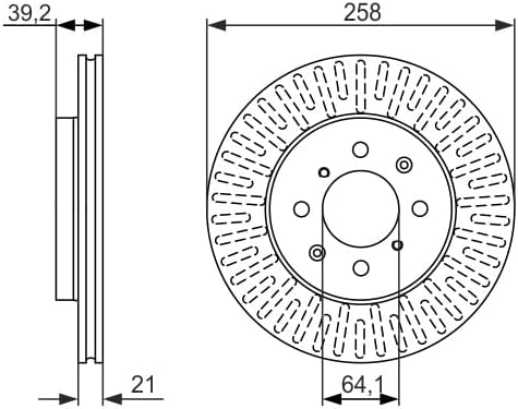 Bosch BD1437 Bremsscheiben - Vorderachse - ECE-R90 Zertifizierung - zwei Bremsscheiben pro Set