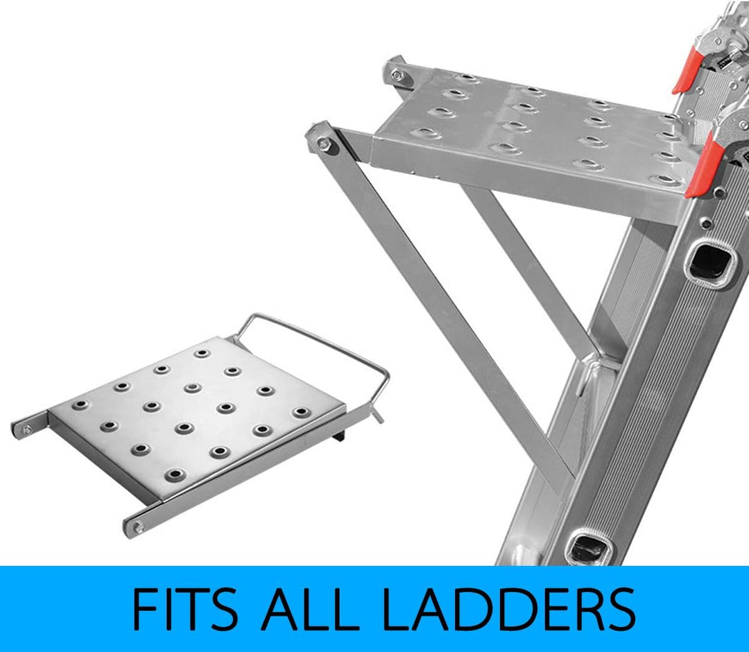 Einhängetritt Stabiler Arbeitspodest zum Einhängen in Leitern, Stehleitern, Anlegeleitern Trittfläch