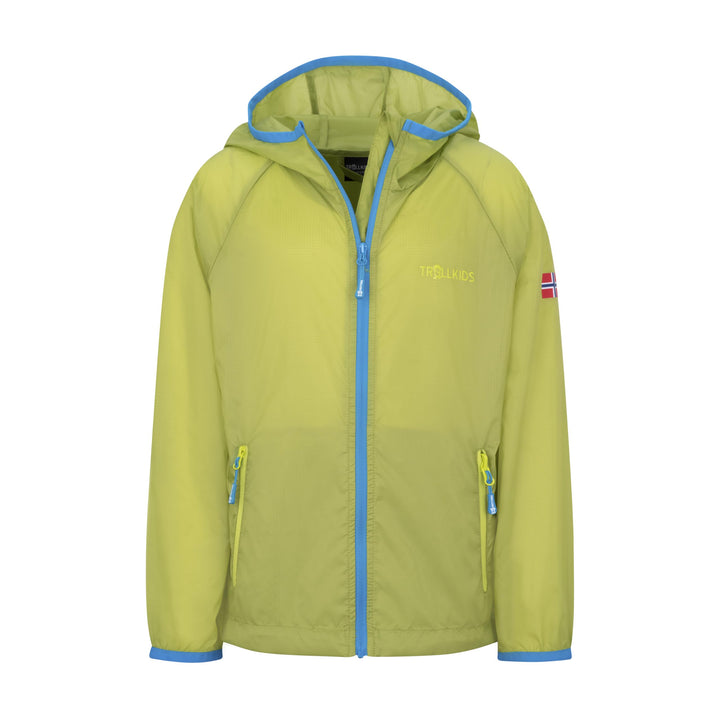 Trollkids Kids Fjell Running Jacket 110 Kiwi/Vivd Blue, 110 Kiwi/Vivd Blue