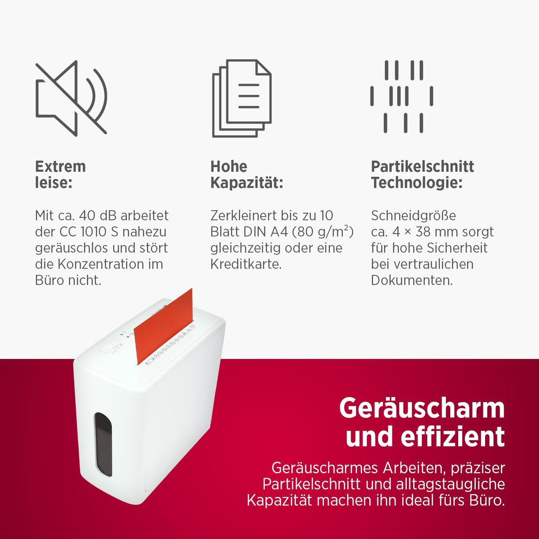 Olympia CC 1010 S Aktenvernichter | Papierschredder für Dokumente & Kreditkarten | Dokumentenschredd