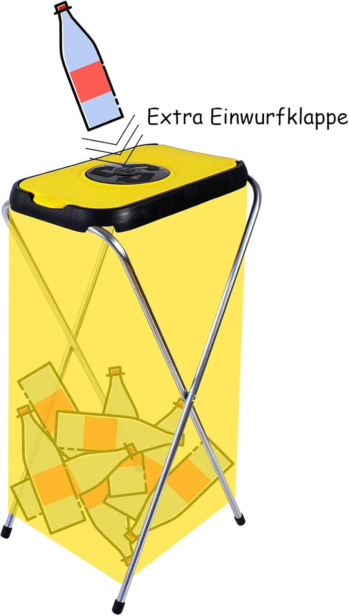 BigDean 3X Müllsackständer SwingFix GELB 120L Blauer Gelber Sack Einer Mülleimer Müllbeutelständer M