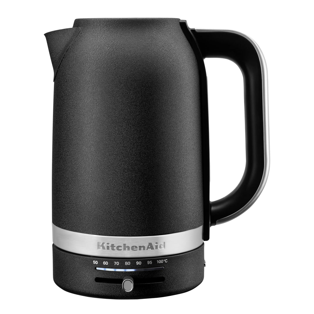 KitchenAid 5KEK1701EBK Wasserkocher 1,7 L mit digitaler Temperatureinstellung (50°C-100°C), Warmhalt
